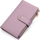 yiijay Women's Wallets RFID Blocking Leather Trifold Clutch Wallet Credit Card Holder Ladies Travel Wallet Purse with Passport/Pen Holder