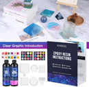 KISREL 18OZ Epoxy Resin Kit for Beginner, Resin Kit with Molds and Supplies — 6