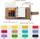 Fuumuui Mini Watercolor Travel Set, 12-Color Watercolor Paints Kit & 100% Cotton Cold Press 300gsm with Dual-Tip Brush – Plein Air Painting Supplies for Artists, Beginners, Journaling | Samll — 2