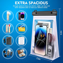 PEDVSTY Large Waterproof Phone Pouch [with Sealing Strip], White photo 2