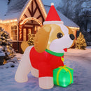 COMIN 5FT Christmas Inflatables Cavalier King Charles Puppy Yard LEDs Decor — 2