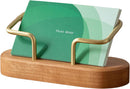 muso wood Cherry Business Card Holder for Desk, 1 Pack — 1