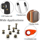 Bronze Chicago Screws Leather Kit, 90 Sets, 6 Sizes (M5 X 4-12) | M5*4.5.6.8.10.12mm — 3
