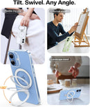TORRAS for iPhone 17 Case Clear Magnetic Stand, Fit for MagSafe, 6.3" — 3
