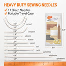 VONEEDL Upholstery Repair Kit: Waxed Sewing Thread (3 Colors) & Heavy Duty Needles (11 PCS) for Leather, Canvas & Quilting Thread | Black, White, Brown — 4