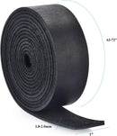 Leather Strap, 1 Inch Wide Flat Genuine Leather Strips for Crafts | Black — 4