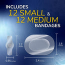 Dr. Scholl’s Cuts & Scrapes Flexible Adhesive Waterproof Small & Medium Seal & Heal Bandages, First Aid Wound Care Medical Supplies, Medical Hydrogel Locks in Moisture to Promote Healing, 24 Count — 7