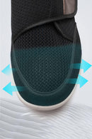 Men's Diabetic Shoes Large Size Plus Fertilizer Widening Shoes Adjustable Foot Swelling Shoes Non-Slip Double Insole Air Cushion Bottom Walking Shoes - Black — 5