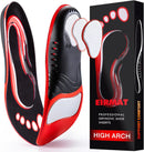 Insoles Men, Plantar Fasciitis Relief Arch Support, Men 7-8.5/Women 8-9.5 - Footprint Red-1 Pair — 1