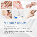 10.1 Oz - Urea Cream 70% plus Salicylic Acid 2% for Dry Cracked Feet, Heels, Knees, Elbows and Hands, Moisturizes, Softens and Removes Calluses Dead Skin - Dark Blue — 2