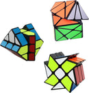 AHYUAN Speed Cube 3 Pack Magic Speed Puzzle Toy 3x3x3 Windmill 3x3 Axis V2 Fisher Toys Sturdy and Smooth Speed Cube Puzzles Toy for Kids and Adults — 3