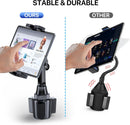 Miracase [Upgraded Version] Cup Phone Holder for Car, Universal Adjustable Long Neck Car Phone Mount Cradle Friendly Compatible with iPhone Samsung Google and All 4.0-7.0 inches Smartphones | Black-Tablet Mount photo 6