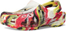 Crocs Unisex-Child Classic Watercolor Marbled Clog | 5 Toddler | Varsity Red/Multi — 7