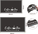 CooRug Fashion Coffee Mat, Dish Drying Mat 12" x 20" Black — 6