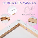 ESRICH Stretched Canvas for Painting, 2 Pack 8x10 Canvas Value Pack, Primed Acid-Free Cotton Blank Canvas, Paint Canvases for Oil & Acrylic Paint. | 8x10in — 2