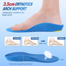 Bacophy Kids Arch Support Insoles Orthotic Cushioning Inserts Deep Heel Cup - Deep Blue — 2