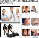 Threlaco 4 Pairs Metatarsal Pads for Women Men Leather Metatarsal Arch Support Ball of Foot Cushions Pain Relief for Metatarsalgia 1/3 Inch Thick Foot Pads(Black) 4