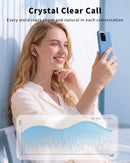 XIAOWTEK Wireless Earbuds, 2026 Bluetooth 5.4 Headphones Bass Stereo Ear Buds with Noise Cancelling Mic, LED Display in Ear Earphones 50H Playtime Ear Buds, IP7 Waterproof for Laptop Pad Phones Black photo 4
