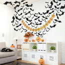 Piteno® 140Pcs Bats Halloween Decorations Party Supplies, Realistic PVC 3D Black Scary Bat Stickers for Creepy Home Decor Halloween Party Decorations DIY Wall Window Decal Bathroom Indoor | Standard — 5