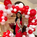 Red White Balloons Set, 35 Pack 12 Inch Red White Confetti Latex Party Helium Balloon for Girls Women Birthday Party Wedding Valentine's Day Graduation Galentines Christmas Party Decoration — 4