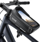 Lamicall Bike Frame Bag Waterproof - [1s Release] Bike Phone Mount Holder | Medium — 1
