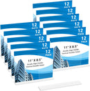 12 Pack Acrylic Sign Holder 11 x 8.5 Horizontal, Double-Sided Clear Sign Holder Plastic Stands for Display, T Shape Acrylic Table Sign Stands for Office Store Restaurants Wedding Party Decoration | Horizontal 12 Pack 11x8.5 — 1