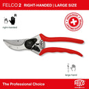 Felco F2 Pruning Shears – 9.25" Swiss-Made Garden Clippers for Professional Pruning | Hand Pruners for Gardening | Garden Tool Cutter with Precision Bypass Blade, Aluminum Body, Replaceable Parts — 2
