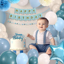 Blue Happy Birthday Party Decorations for Women Girls | Dusty Blue — 4