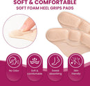 4-Pair Heel Grips Pads for Loose Shoes - Welnove Skin-Friendly Heel Liners for Back of Heel Protect, Prevent Blisters, Rubbing, Slipping - Shoe Inserts Fillers for Heel Pain Relief for Women Men — 5