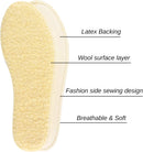 Knixmax Warm Lambswool Insoles for Men, Latex Cushion Inserts 1 Pair EU46 - 1 Pair: Beige — 2