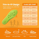 4D Cloud-Soft Comfort Insoles for Kids and Youth - Trim-to-Fit Insoles with Arch Support and Shock Absorption - Breathable Memory Foam Kids Shoe Inserts Designed for Growing Feet (US Youth 5Y - 6Y) - Green/Gray — 5