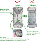 Fishing Bait Trap,2 Packs Crab Trap Minnow Trap Crawfish Trap Lobster Shrimp Collapsible Cast Net Fishing Nets Portable Folded Fishing Accessories,12.6X20.1inches — 3