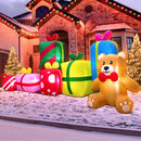 KOOY 10FT Giant Christmas Inflatables Outdoor Decorations Gift Boxes and Bear,Blow up Yard Decorations with LED Light for Xmas New Year Decor Inflatable for Holiday Party Garden Lawn Winter Décor — 2