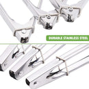 HINMAY Small Tongs with Silicone Tips 7-Inch Mini Serving Tongs, Set of 6 — 7