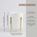 4.72" Gold Pen Holder Aesthetic Pencil Holder for Desk, Gold Desk Organizers and Accessories for Women Girls, Ceramic Pen Holder for Office — 2