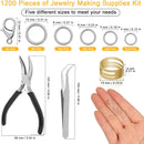 Anezus 1200PCS Jump Rings for Jewelry Making Kit, Jump Rings and Necklace Clasps with Jump Ring Pliers Tools for… — 3