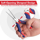 WORKPRO 2-Piece 6" Mini Needle Nose Pliers Set(Smooth Jaw), Long Nose Pliers, Bent Nose Pliers with Comfort Grip… — 4