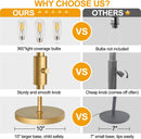 Dimmable Floor Lamp, Industrial Floor Lamps for Living Room, Gold Tree Lamp Standing Lamp Tall Lamps with 3 Elegant… — 4