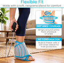 Vive Compression Ankle Ice Pack Wrap for Foot Pain Relief - Soft Cold Brace for Recovering Injuries - Support for Swelling, Sprains, & Fractures - Filled with Reusable Gel, Fits Small & Large Feet — 8