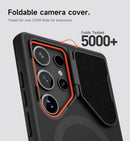 SURITCH for Samsung Galaxy S24 Ultra Phone Case, Magnetic Protective Cover with Camera Cover & Adjustable Metal Kickstand for Galaxy S24 Ultra (2024)-Black — 3