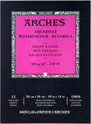 Arches Watercolor Paper Pad, 140 Pound, Cold Press, 9"x12", 12 Sheets/Pack, Case of 3 Packs | 9"x12" (Pack of 3) — 6