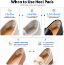 Stop Heel Slip & Blisters - Heel Grips Liner Cushions for Loose Shoes, Transparent Gel Self-Adhesive Heel Liners for Shoes Too Big Men Women, Shoe Filler to Improve Fit & Comfort, 2 Pairs (4 Pack) — 2