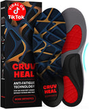CRUVHEAL Work Orthotic Plantar Fasciitis Boot Insoles Men Women Blue, XL