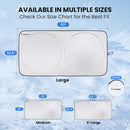 Magnelex Car Windshield Sunshade – Double-Layer Design for 2X Heat Blocking, Blocks UV Rays, Foldable Sun Shade for Cars, Trucks & SUVs, Keeps Interior Cooler, Large (63 x 33.8 in) — 4