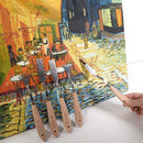CONDA Palette Knife Set -10Pcs Stainless Steel Spatula Pallet Knife Painting Tools Metal Knives Wood Handle with Different Shapes and Sizes | 10 Piece Wood Color — 7
