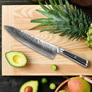 Sunnecko 8 Inch Japanese Damascus Chef Knife - Ultra Sharp VG10 Steel — 7