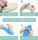 Ball of Foot Cushions for Women Men - Welnove Metatarsal Pads for Sports, Running, Hiking, Workout, Athletic - Heel Inserts for Anti Slip, Forefoot Support, Pain Relief Forefoot Filler Insoles (Blue) — 6