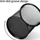 Ameceres 4 Packs Metal Pencil Cup Wire Mesh Pen Holder for Desk (Black) — 3