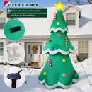7 FT Tall Christmas Inflatables Tree Decorations Outdoor, Blow up Christmas Tree Yard Decor with LED Lights Star Treetop & Colorful Candy for Xmas Holiday Party Indoor Garden Patio Display Hall Lawn — 5