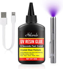 UV Resin Kit with Rechargeable UV Light, 60g Fast Curing UV Resin Glue — 1